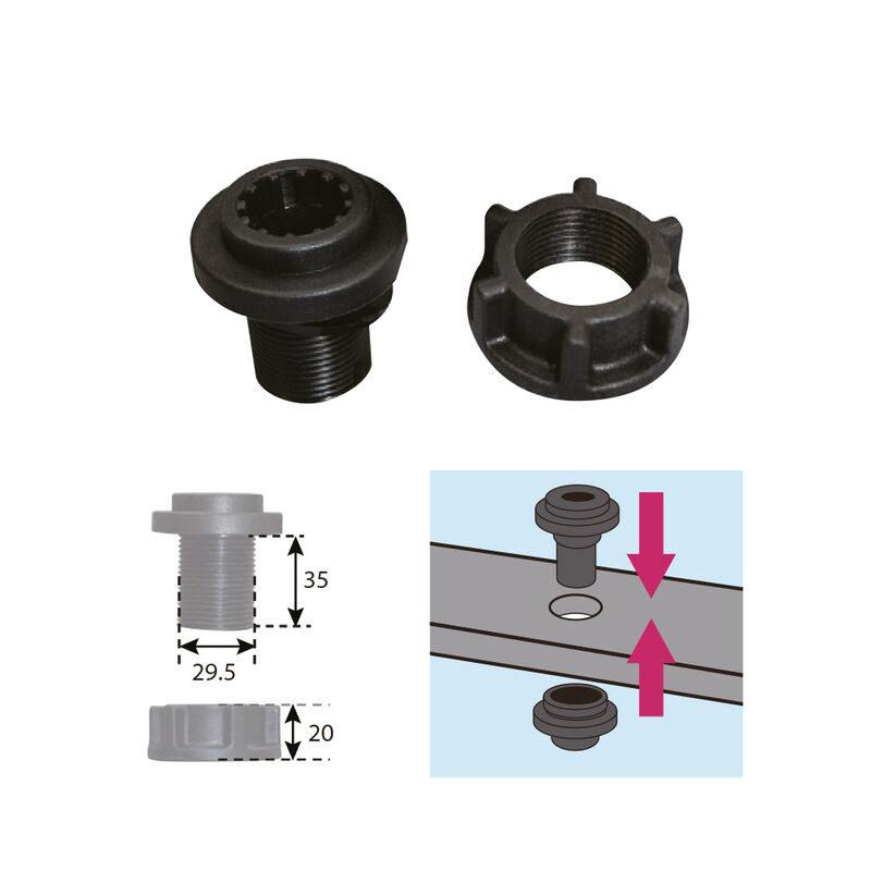 Base Encastrable Seven Bass Barque Compatible Plug&Go - Accastillage | Pacific P&ecirc;che