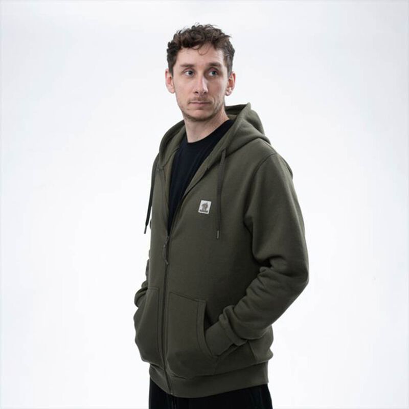 Sweat Nash Make it Badge Zipped Hoody Green - Sweatshirts | Pacific P&ecirc;che