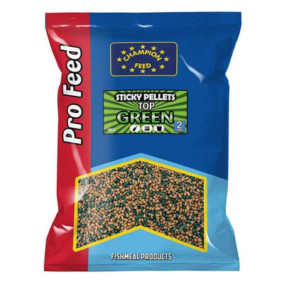 Pellets Champion Feed Sticky Pellets 2mm Top Green 650G - Pellets | Pacific P&ecirc;che