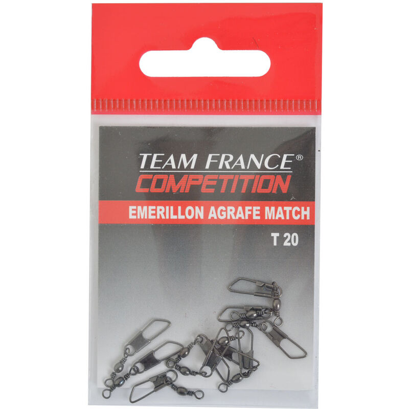 Emerillon &agrave; agrafe coup team france match t20 (x10) - Acc. de montage feeder | Pacific P&ecirc;che