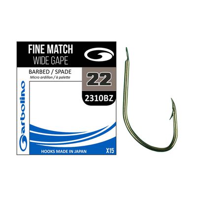 Hame&ccedil;on non mont&eacute; Garbolino Fine Match Wide Gape (x15) - Hame&ccedil;ons non Mont&eacute;s | Pacific P&ecirc;che