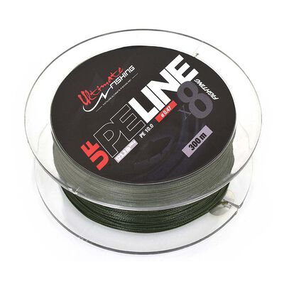 Tresse Ultimate fishing UF PE Line X8 MOSS GREEN 300m - Tresses | Pacific P&ecirc;che