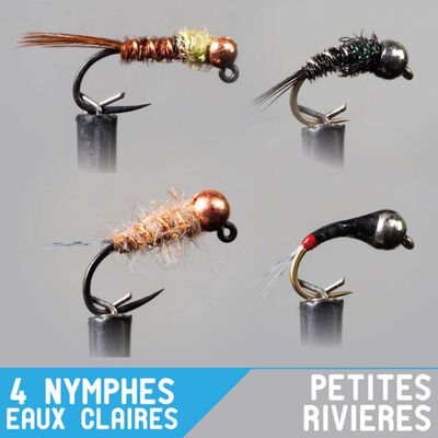 Set Nymphe Garbolino x4 - petites rivi&egrave;res / eaux claires - Nymphes | Pacific P&ecirc;che