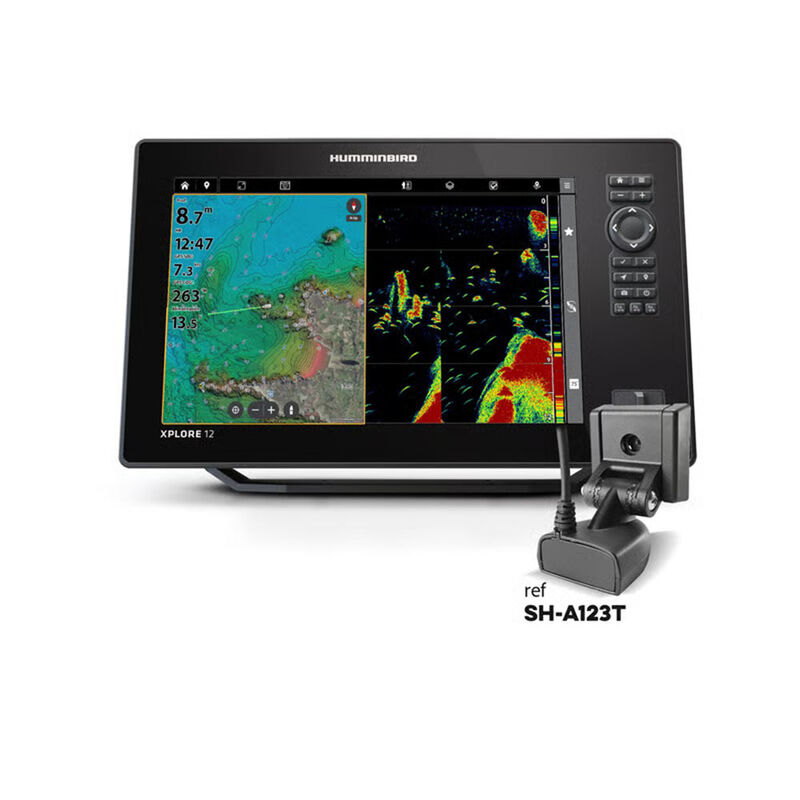 Sondeur Humminbird Combin&eacute; Tactile XPLORE 12-Version XD-Sonde Tableau Arri&egrave;re + T&deg; - Sondeurs | Pacific P&ecirc;che