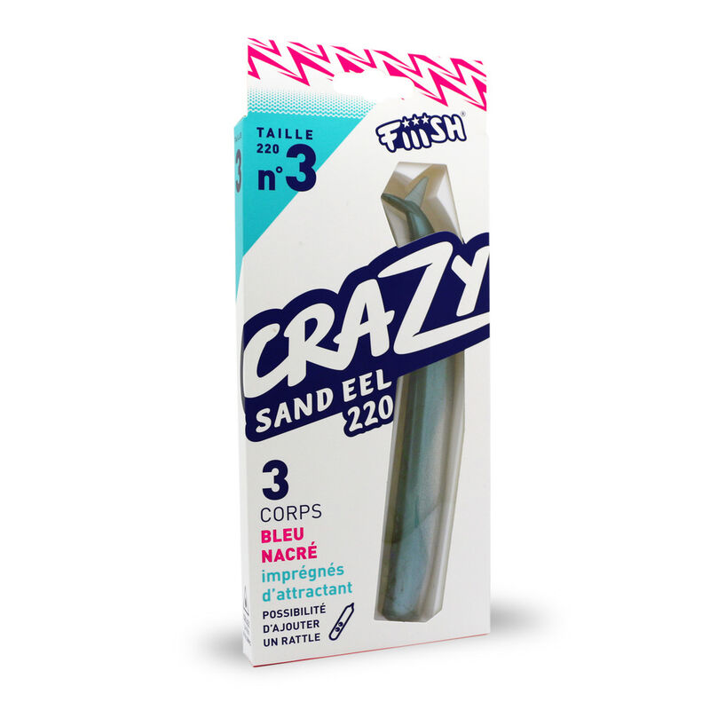 Leurre souple fiiish corps crazy sand eel 220 22cm (x3) - Leurres souples | Pacific P&ecirc;che