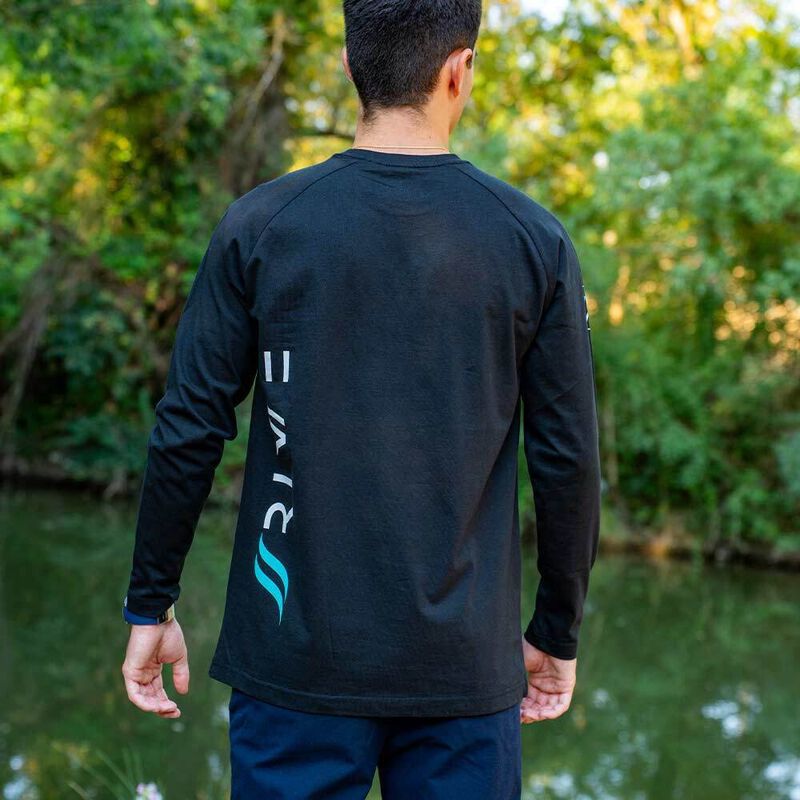 T-shirt &agrave; manches longues Noir Rive - T-shirts manches longues | Pacific P&ecirc;che