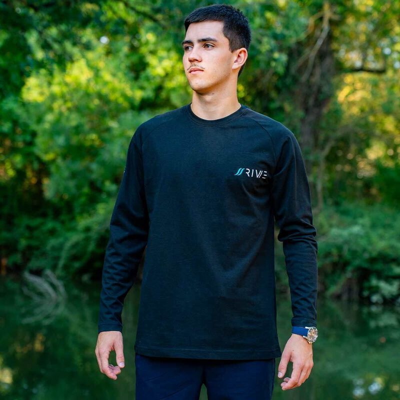 T-shirt &agrave; manches longues Noir Rive - T-shirts manches longues | Pacific P&ecirc;che