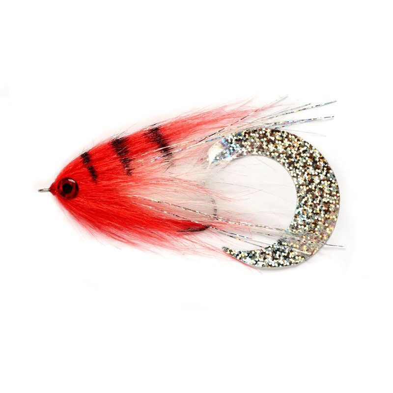 Mouche &agrave; brochet silverstone broc wiggle red 6/0 - Streamers | Pacific P&ecirc;che