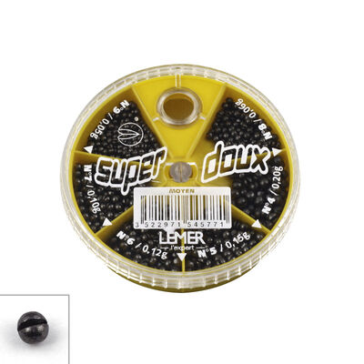 Boite de plombs fendus lemer 6 cases super doux moyen - Ronds | Pacific P&ecirc;che