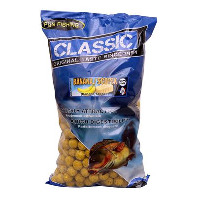 Bouillettes Carpe Fun Fishing Classic Banane Scopex 20mm 4kg - Denses | Pacific P&ecirc;che