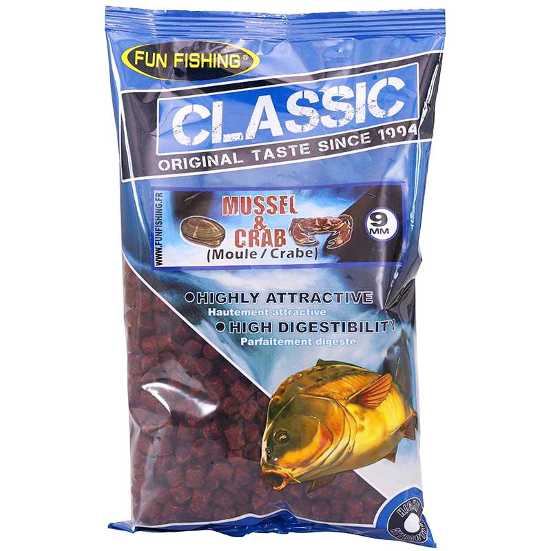 Pellets Fun Fishing Classic Moule Crab 9mm 700g - Amor&ccedil;ages | Pacific P&ecirc;che