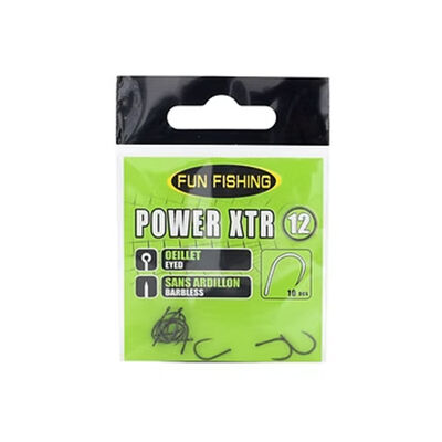Hamecon Fun Fishing Sans Ardillon Power XTR Oeillet x10 - Hame&ccedil;ons non Mont&eacute;s &agrave; Oeillets | Pacific P&ecirc;che