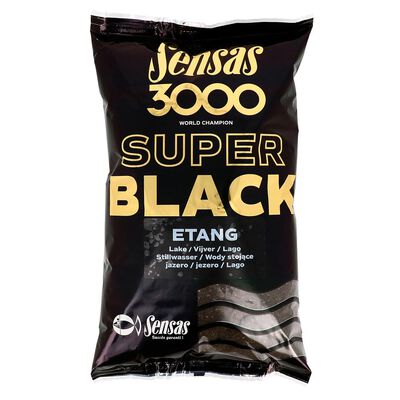 Amorce Sensas 3000 Super Black Etang 1kg - Amorces | Pacific P&ecirc;che