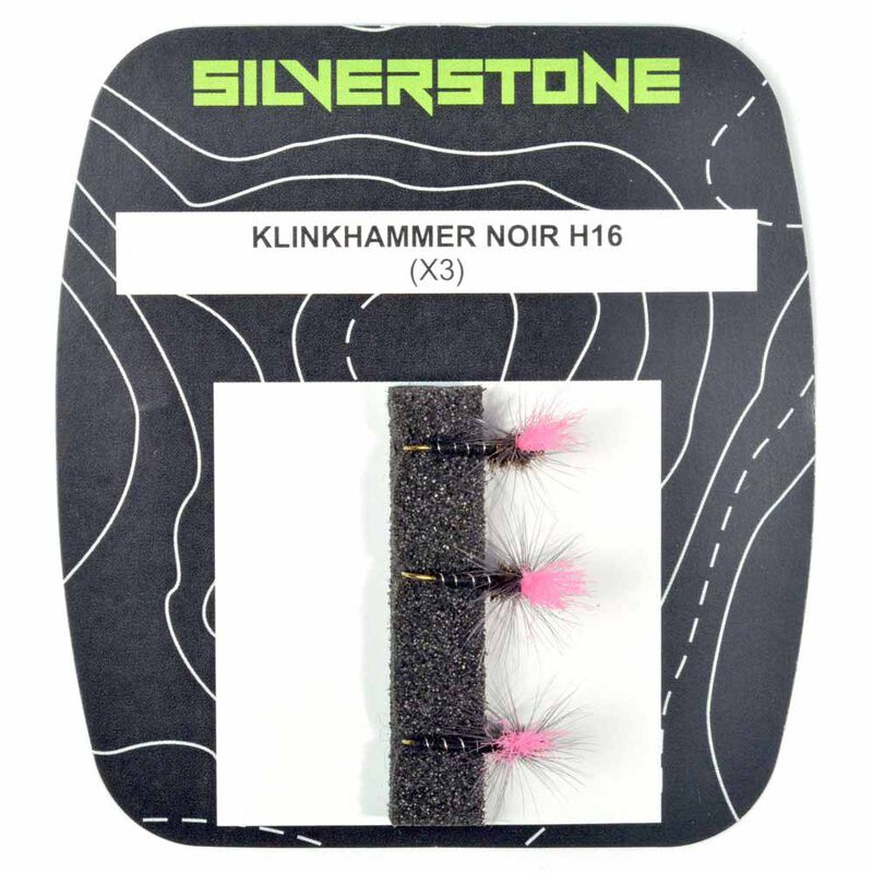Mouche s&egrave;che silverstone klinkhammer noir h16 (x3) - S&egrave;ches | Pacific P&ecirc;che