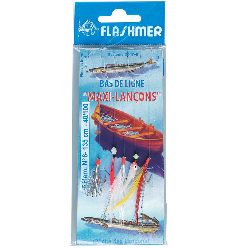 Bas de ligne maxi lan&ccedil;on flashmer - Bas de Lignes / Lignes Mont&eacute;es | Pacific P&ecirc;che