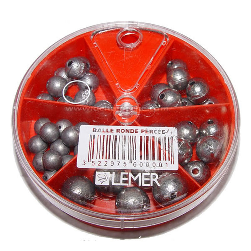 Boite de plombs coup lemer 5 cases balle ronde percee - Ronds | Pacific P&ecirc;che