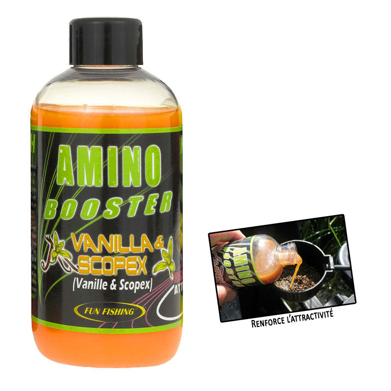 Additif liquide coup fun fishing amino booster vanilla scopex 185ml - Additifs | Pacific P&ecirc;che
