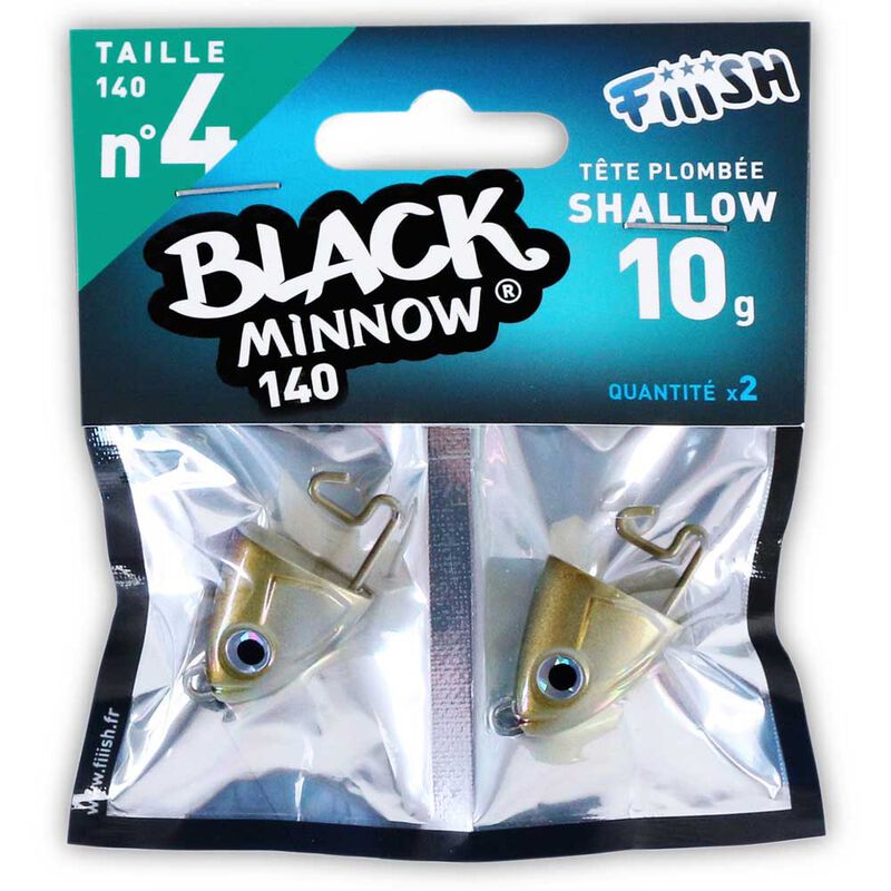 T&ecirc;te plombee fiiish black minnow 140 shallow 10g (x2) - T&ecirc;tes Plomb&eacute;es | Pacific P&ecirc;che