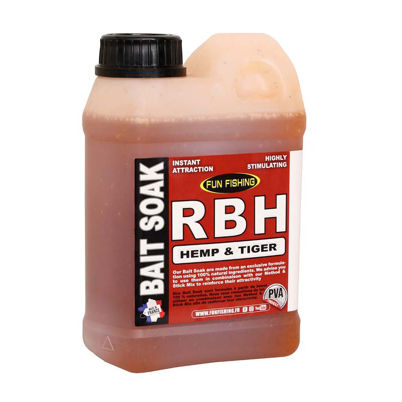Booster carpe fun fishing bait soak system hemp et tiger 1l - Boosters / dips | Pacific P&ecirc;che