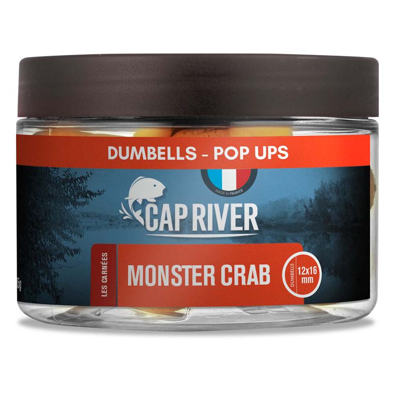 Dumbells Pop Up Cap River Monster Crab 12x16mm - Flottantes | Pacific P&ecirc;che