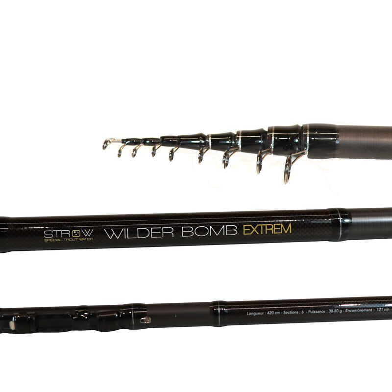 Canne Bombette Strow Wilder Bomb Extrem 4.20m, 30-80g - Cannes t&eacute;lescopiques | Pacific P&ecirc;che