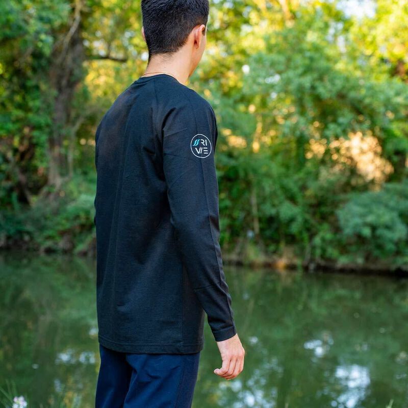 T-shirt &agrave; manches longues Noir Rive - T-shirts manches longues | Pacific P&ecirc;che