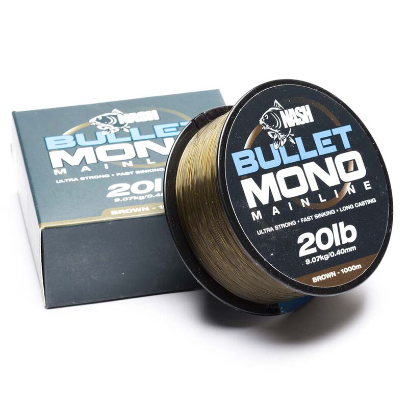 Nylon nash bullet mono brown 1000m - Monofilament | Pacific P&ecirc;che