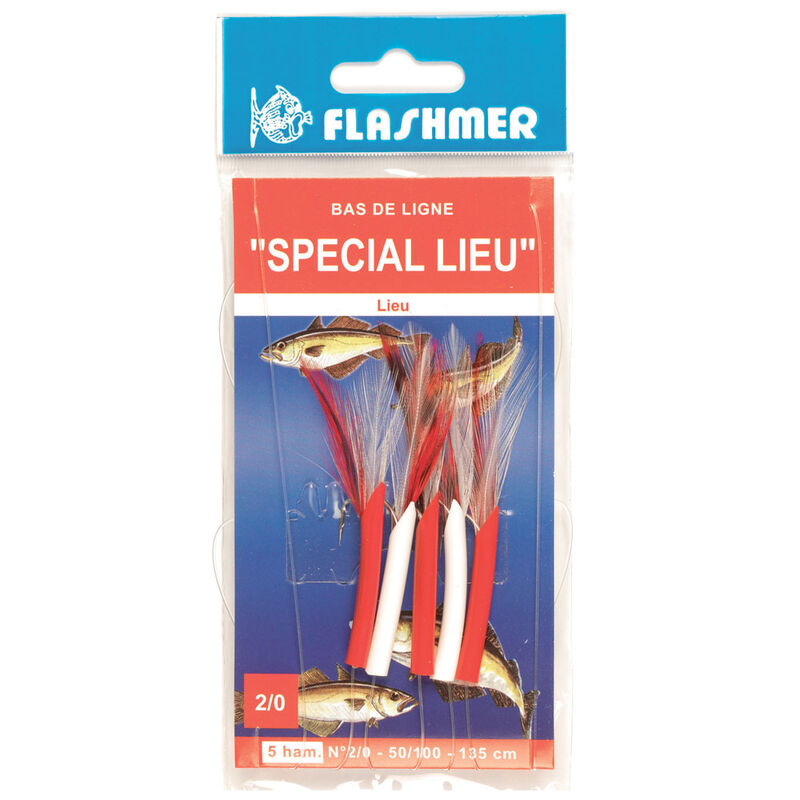 Bas de ligne flashmer special lieu 5 hamecons - Bas de Lignes / Lignes Mont&eacute;es | Pacific P&ecirc;che