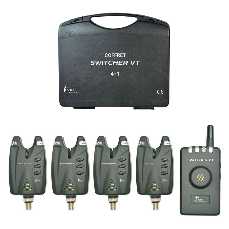 Coffret 4 d&eacute;tecteurs carpe team carpfishing switcher vt + centrale - Coffrets d&eacute;tecteurs | Pacific P&ecirc;che