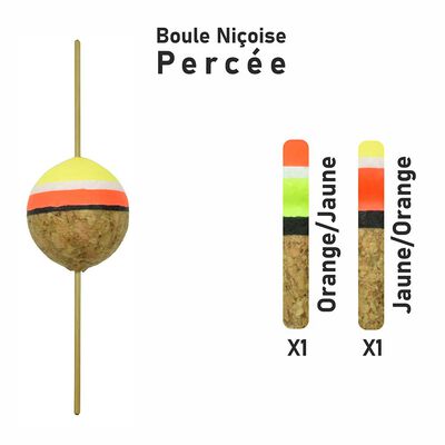 Streamline flotteur truite x2- Boule Ni&ccedil;oise Perc&eacute;e Garbolino - Flotteurs / Bulles | Pacific P&ecirc;che