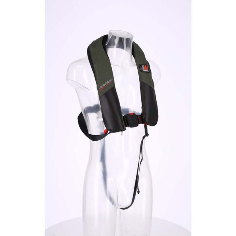 Gilet Gonflable Automatique Kingfisher 150N Kaki - Gilets | Pacific P&ecirc;che