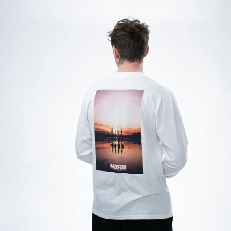 T-shirt Nash Make it Sunset Long Sleeve Ecru - T-shirts manches longues | Pacific P&ecirc;che