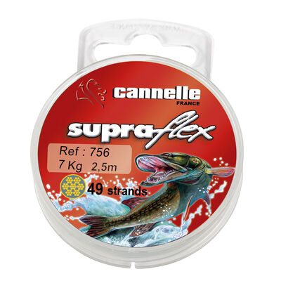 Bas de ligne acier carnassier cannelle supraflex c756 2.50m - Carnassier au pos&eacute; | Pacific P&ecirc;che