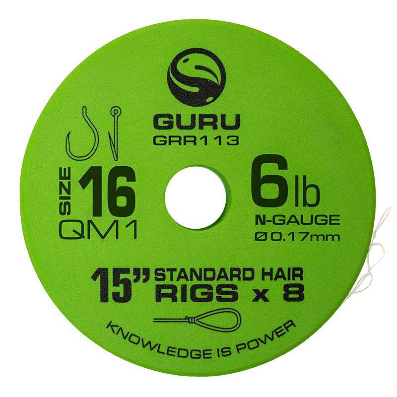 Bas de ligne guru qm1 standard hair 15" (38cm) - Acc. de montage feeder | Pacific P&ecirc;che