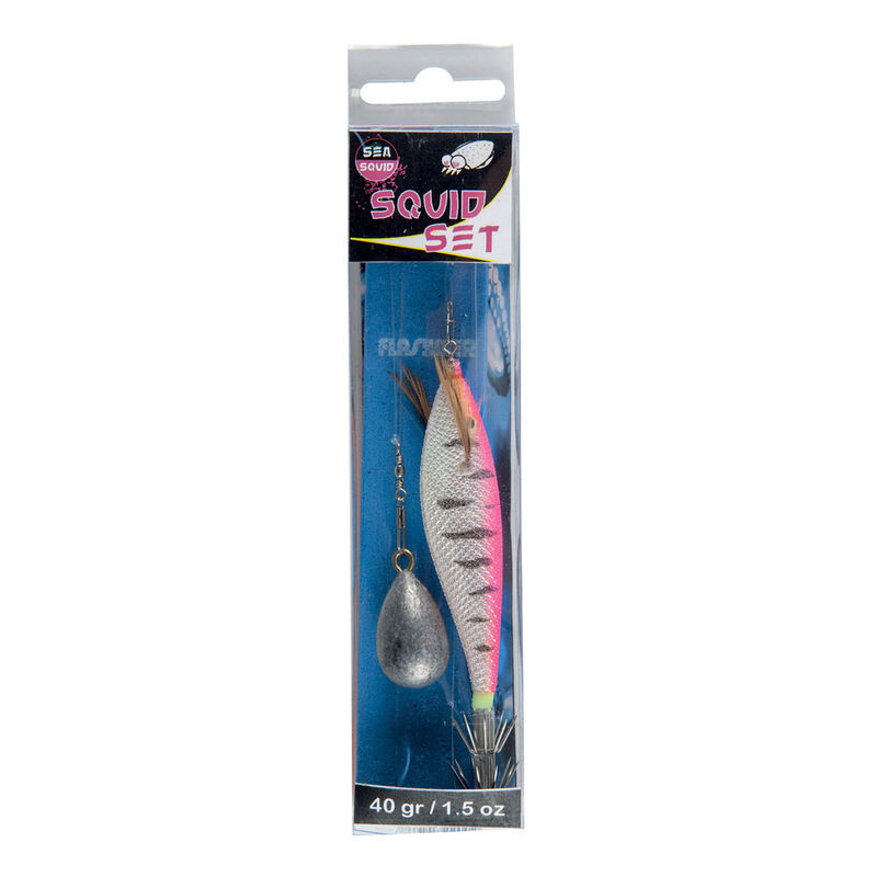 Bas de ligne mer flashmer seiche/encornet 1 turlutte - Turluttes | Pacific P&ecirc;che