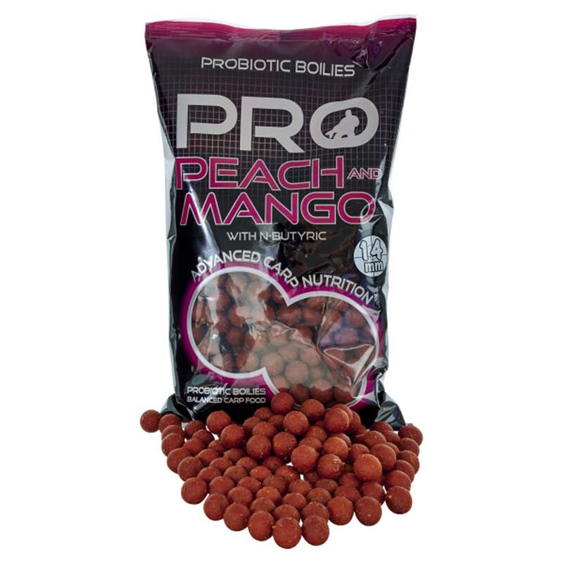 Bouillettes Starbaits Pro Peach & Mango Boilies - Denses | Pacific P&ecirc;che