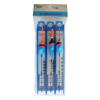 Kit de 3 lignes mont&eacute;es coup x-line rivi&egrave;re - Lignes Mont&eacute;es | Pacific P&ecirc;che