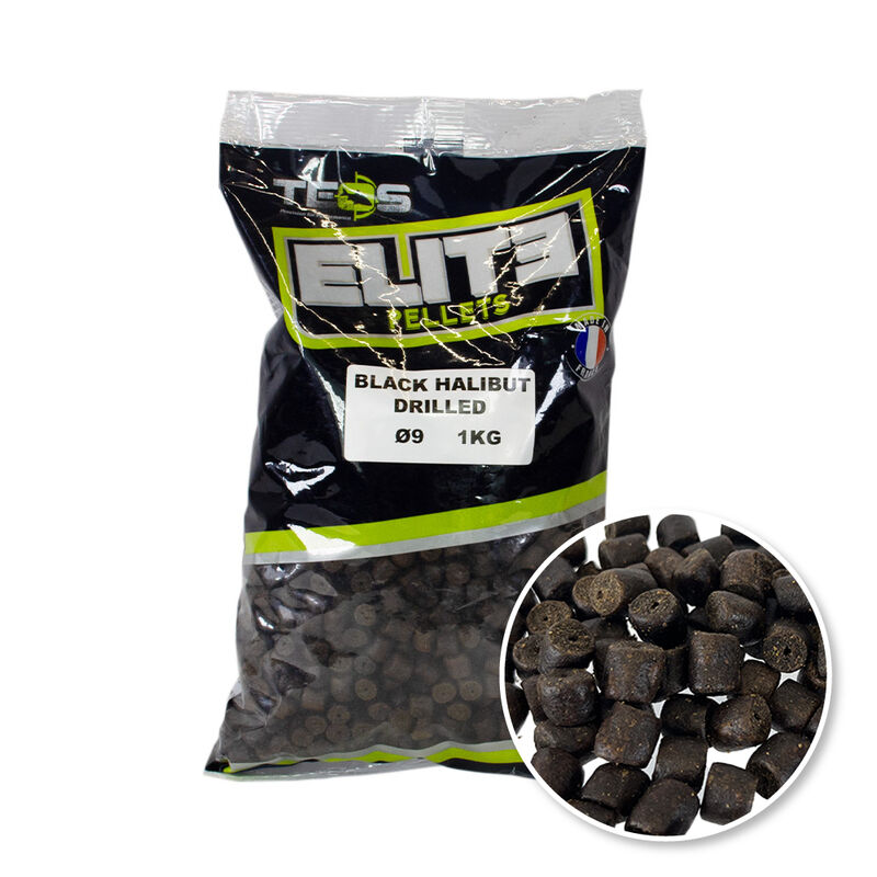 Pellets Perc&eacute;s Teos Black Halibut Drilled 1kg - Pellets | Pacific P&ecirc;che