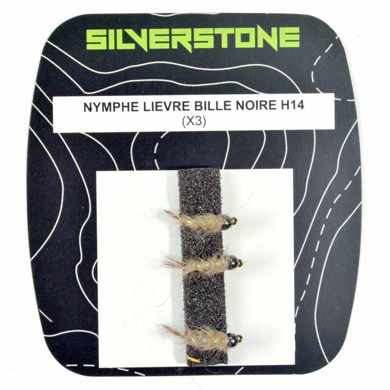 Nymphe silverstone li&egrave;vre bille noire h14 (x3) - Nymphes | Pacific P&ecirc;che
