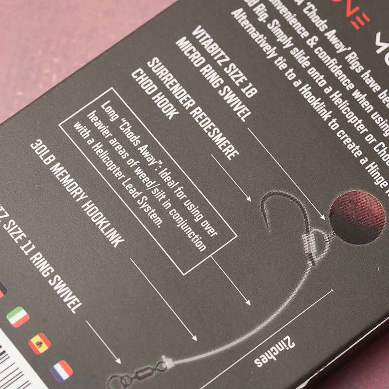 Chod Rigs Meta Chods Away Long (x3) - Bas de Ligne Mont&eacute;s | Pacific P&ecirc;che