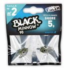 T&ecirc;te plomb&eacute;e fiiish black minnow 90 shore 5g (x2) - T&ecirc;tes Plomb&eacute;es | Pacific P&ecirc;che
