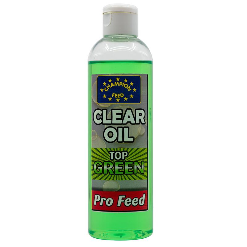 Huile Champion Feed Clear Oil Top Green 250ml - Additifs | Pacific P&ecirc;che