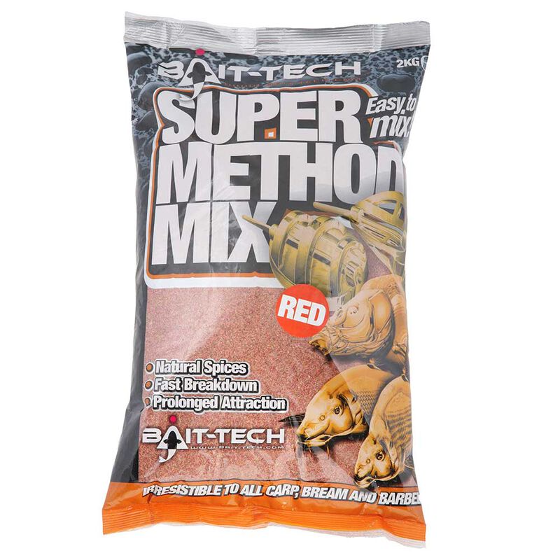 Amorce Bait Tech Super Method Mix Red - Amorces | Pacific P&ecirc;che