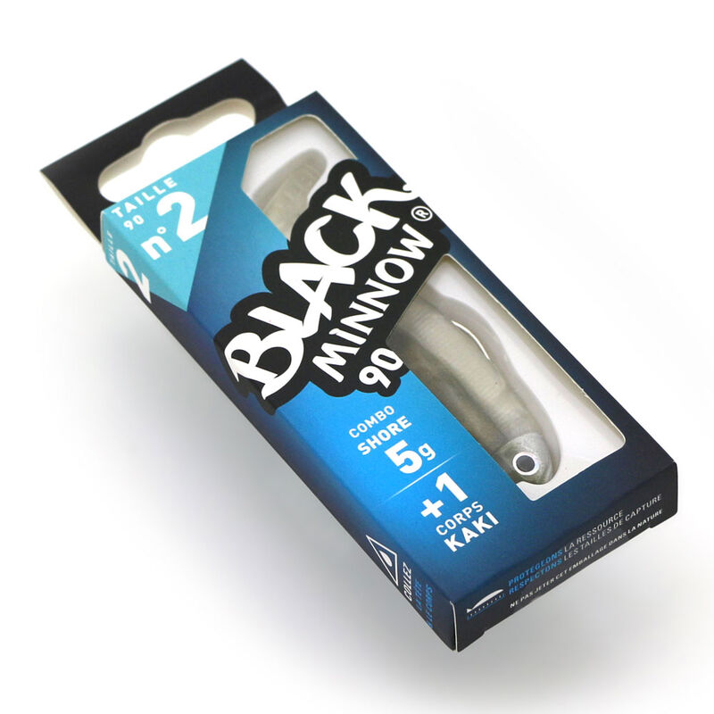 Leurre Souple Shad Fiiish Combo Black Minnow 90 Shore 9cm, 5g - Shads | Pacific P&ecirc;che