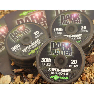 Tresse &agrave; bas de ligne carpe korda dark matter braid 20m - Tresse BDL | Pacific P&ecirc;che