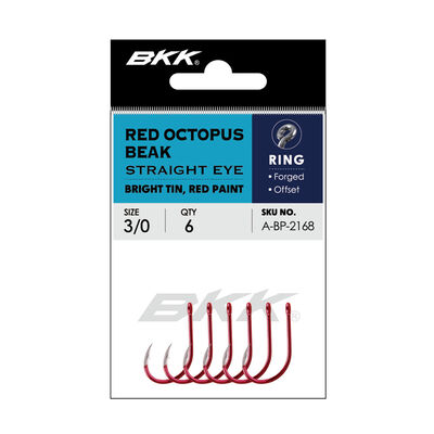 Hame&ccedil;on Simple BKK Red Octopus Beak Straight Eye - Simples | Pacific P&ecirc;che