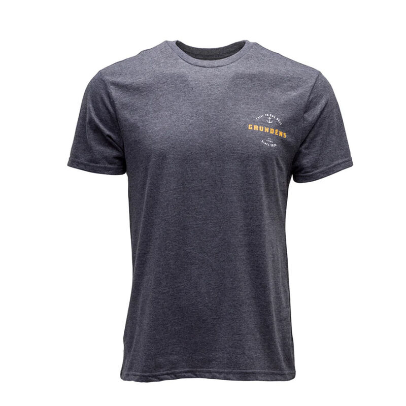 T-shirt Grundens Rope Knot SS T-shirt Heather Charcoal - T-shirts manches courtes | Pacific P&ecirc;che
