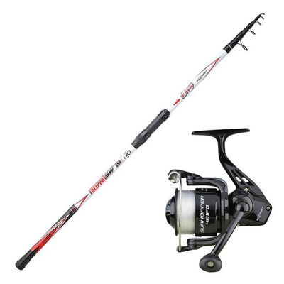 Ensemble Surfcasting T&eacute;lescopique Sunset Freeport SW 3.90m (max 200g) + moulinet Sunhopper SWF 601Fd - Packs et ensembles | Pacific P&ecirc;che