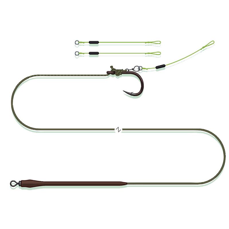 Bas de Ligne Madcat Quick Change Pellet Rig 60cm 0.75mm/1.20mm 61kg n&deg;2/0 - Bas de lignes mont&eacute;s | Pacific P&ecirc;che