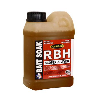 Booster Fun Fishing RBH Bait Soak System 1L Scopex- Liver - Boosters / dips | Pacific P&ecirc;che